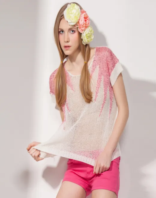 かぎ針編みのスパンコールカーディガン