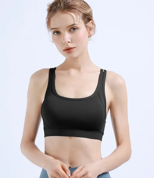U-Neck Cross-Strap Sports Bra
