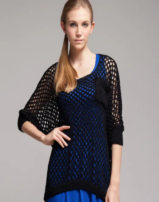 丸いネックニットカーディガン