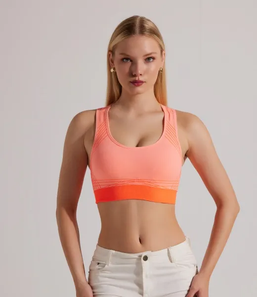 Color-Blocked Sleeveless Crop Top