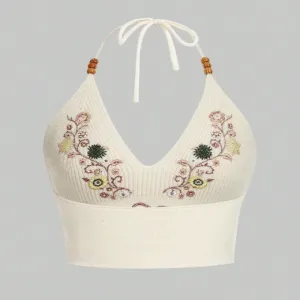 المطرزة المحبدة تي شيرت