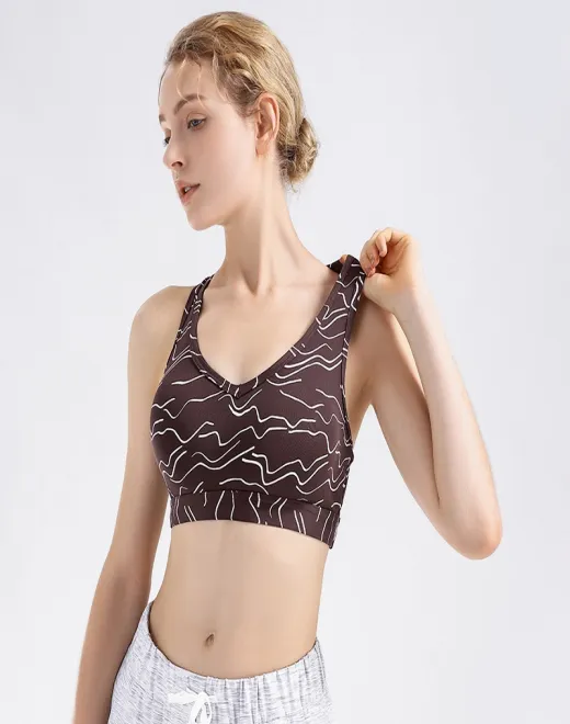 V-Neck Y-Back Sports Bra