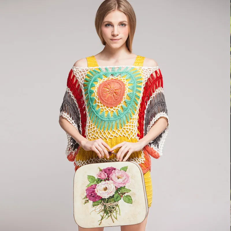 جولة العرق الكروشيه متماسكة أعلى