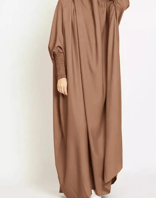 XG-2048 Modest Muslim Abaya with Attached Hijab and Cuffed Sleeves