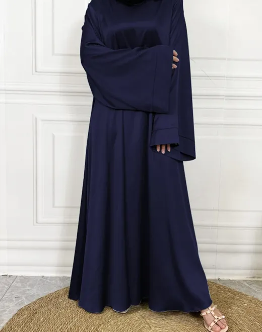 XG-2050 Modest Muslim Abaya with Kimono Sleeves and Waist Belt