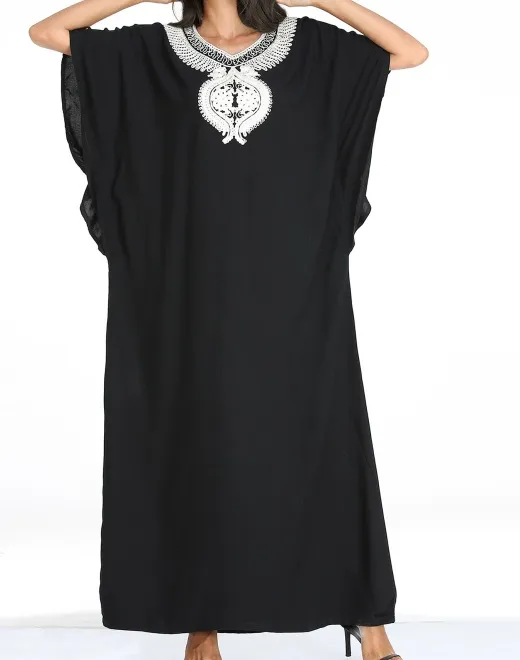 XG-2041 Batwing Sleeve Muslim Abaya Dress
