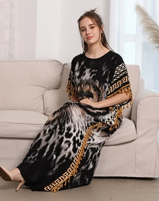 XG2001 Batwing Sleeve Muslim Abaya Dress