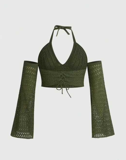 ND-010 Deep V Adjustable Knit Top