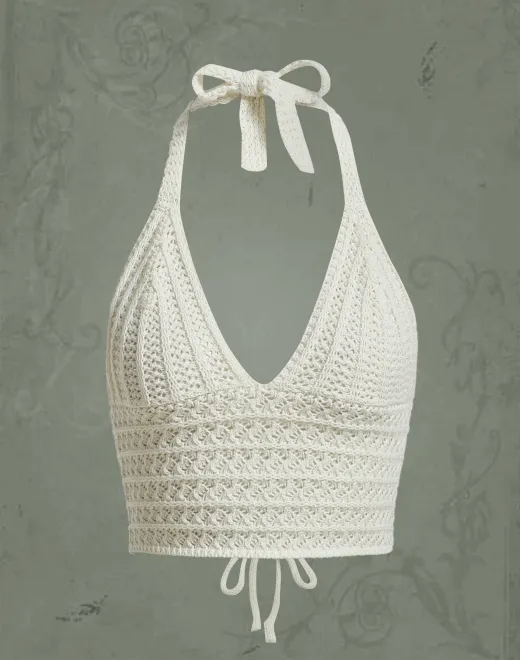 ND-02 Crochet Short-Sleeve Top