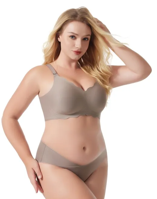 HJT-HB02 Classic style full-coverage large-size babydoll bra with wave design