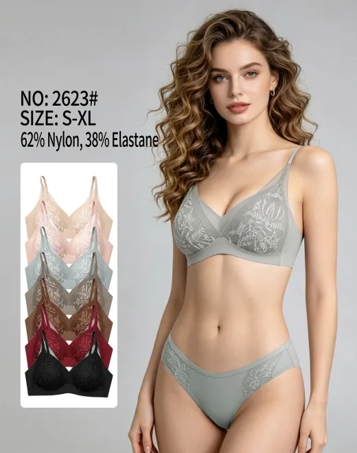 YQZX-2623-1 Lace Jelly Seamless Bra