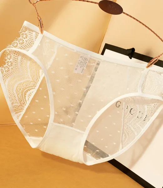 GY-542 French-style sexy semi-sheer lace panties