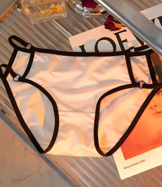GY-547 Satin Lace Strappy Hollow Underwear