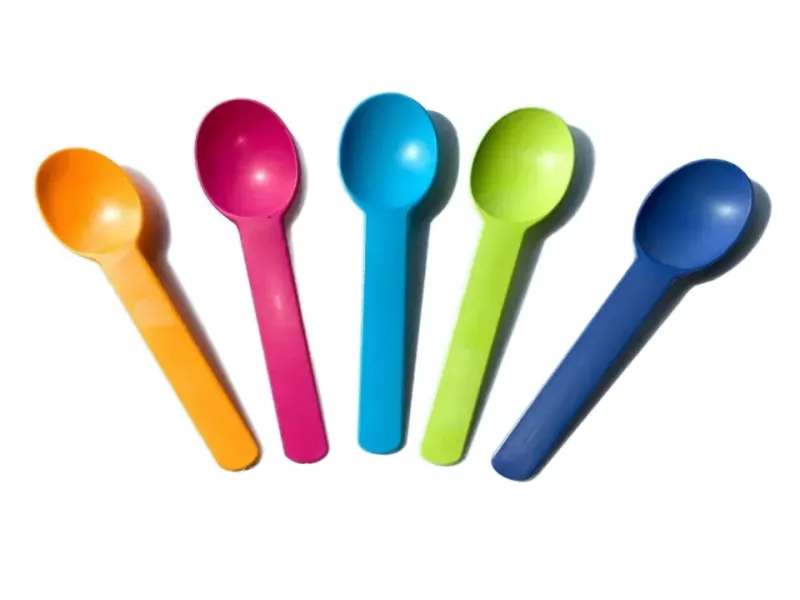 Custom Logo 15cm Yogurt Spoon Cornstarch Ice Cream Spoon Free Sample Offer Premium Flatware Sets