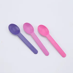 6-Inch Yogurt Spoon Biodegradable Cornstarch Cutlery Colorful Yogurt Spoon
