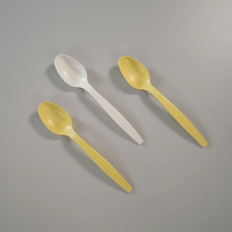 Biodegradable Bio Degradable Disposable Cornstarch Corn Starch Plastic Tasting Soup Spoon Fork Spork Cutlery Set Utensil