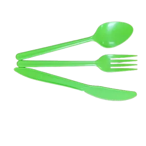 ECO-FRIENDLY 7" Disposable Biodegradable Cornstarch Cutlery Set for Parties