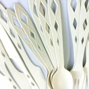 100% Biodegradable CPLA Disposable Cutlery Set 6.5 Inch Good Quality Eco-Friendly Cutlery