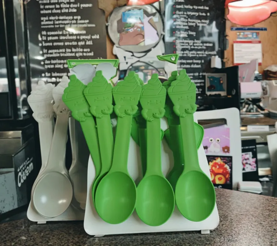Ice Cream Scooper Cartoon Shaped Biodegradable Cornstarch Yogurt & Ice Cream Spoons Disposable Cutlery for Kids