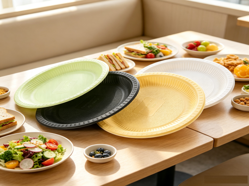 Biodegradable Cornstarch Disposable Party Tableware Plates Eco-Friendly Alternative for Events and Celebrations
