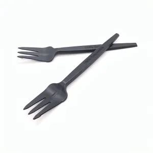 PLA Snack Fork 132mm Disposable 100% Biodegradable and Compostable 5" CPLA Cutlery Snack Fork