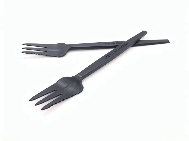 PLA Snack Fork 132mm Disposable 100% Biodegradable and Compostable 5" CPLA Cutlery Snack Fork