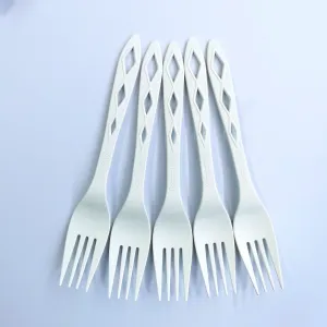 Eco-Friendly Biodegradable Disposable CPLA Flatware Sets Including Fork Knife Spoon for Sustainable Dining