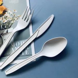 6.0 Inch Biodegradable Cornstarch Disposable Cutlery Eco-Friendly and Single-Use Cutlery