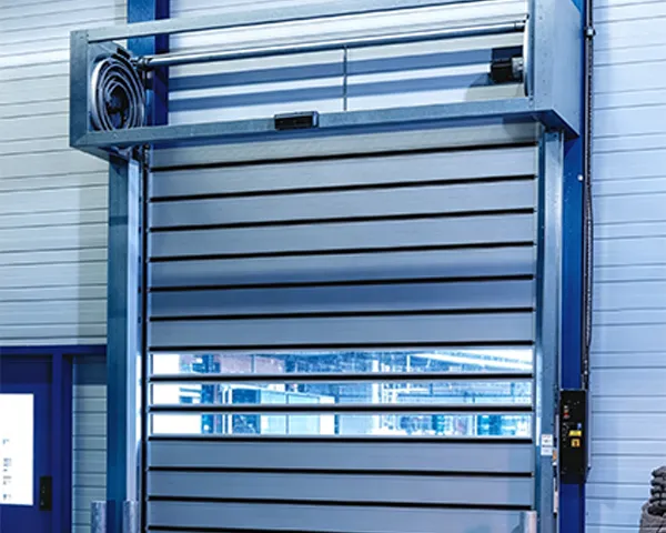 High speed vortex hard fast door