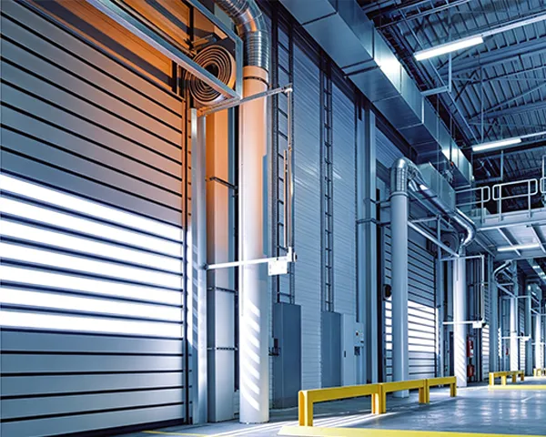 Vortex hard fast door for industrial workshop