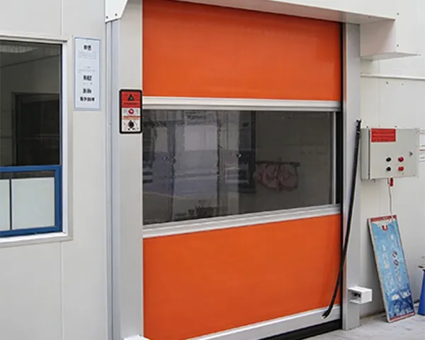 PVC fast rolling shutter door for food workshop