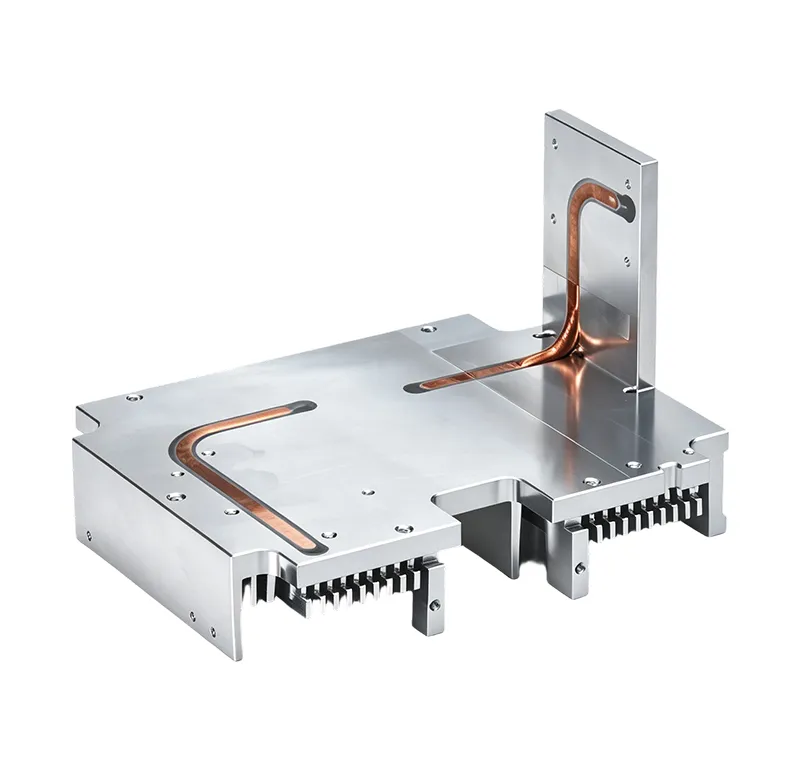 Copper-Embedded Aluminum Heat Sink CNC Component