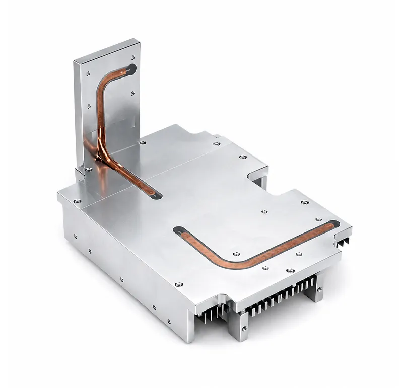 Copper-Embedded Aluminum Heat Sink CNC Component