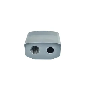 CNC Aluminum Dual Threaded Valve Block