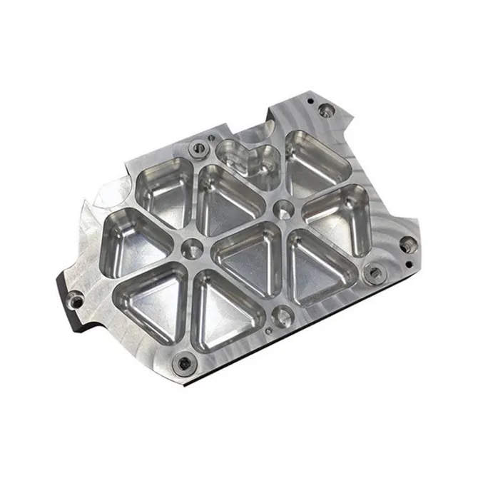 CNC Machined Aluminum Base Plate with Weight-Relief Pockets