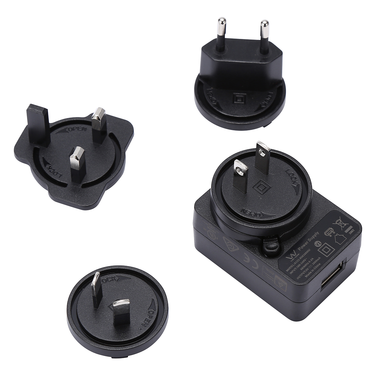 Interchangeable Plug Power Adapter with Voltage Display - See Real-Time ...