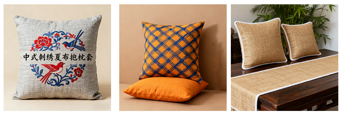 Chinese-style embroidered xiabu pillowcase