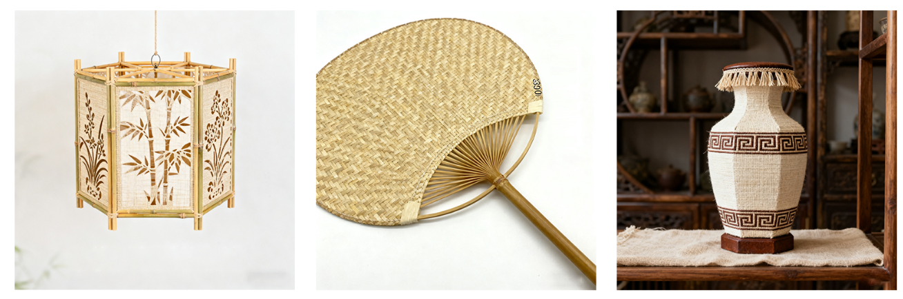 Bamboo frame xiabu craft folding fan