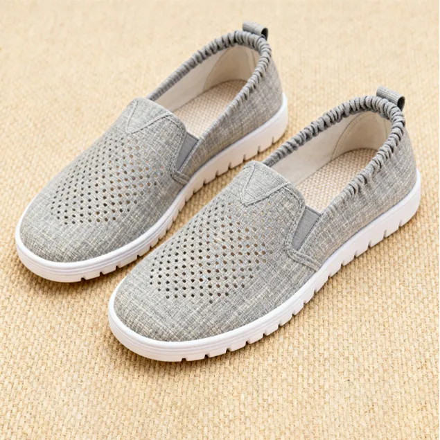 Breathable and sweat-absorbing Xia Bu fabric home shoes