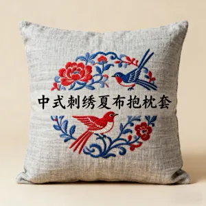 Chinese-style embroidered xiabu pillowcase