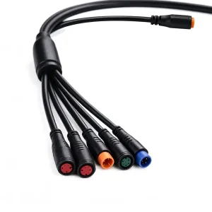 Ebike M8 2-to-5 Waterproof Main Wiring Harness