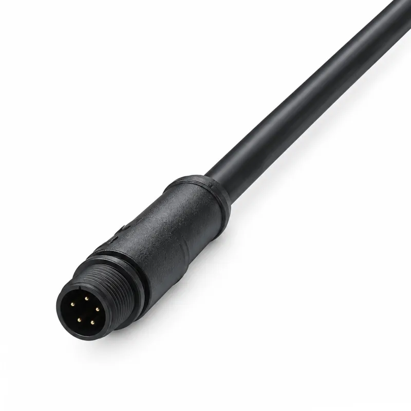 M8 Male Molded Cable Plastic