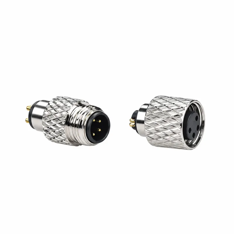 M8 4-Pin Shielded Male & Female Connector