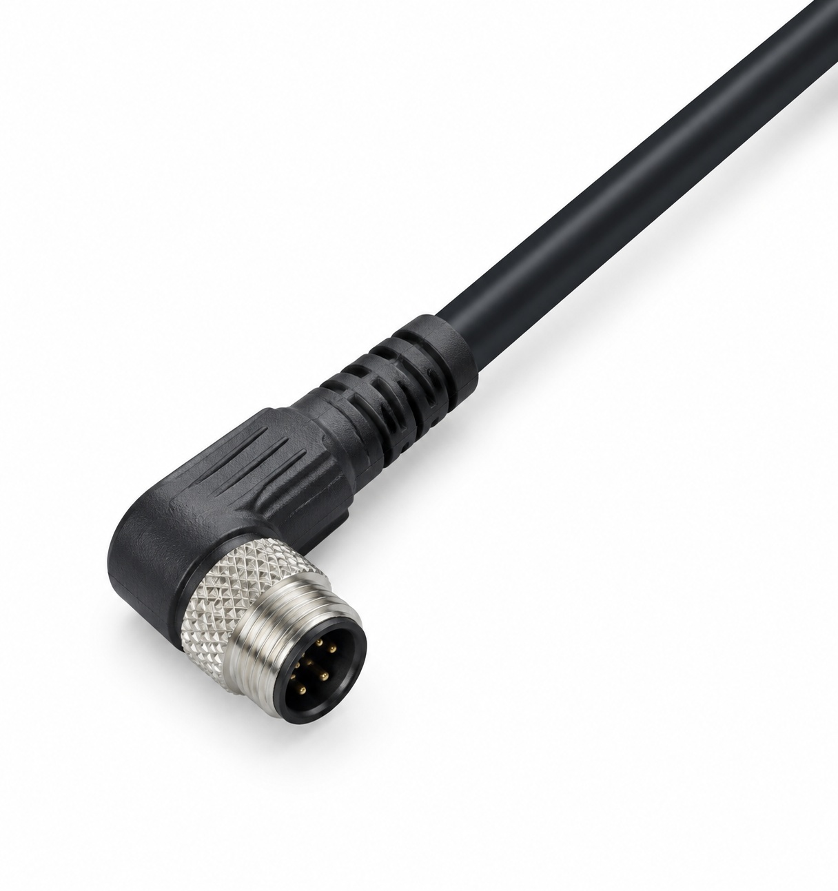 M8 Male Molded Cable Angled