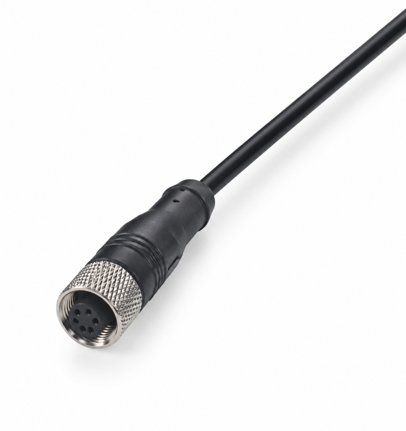 M12 Female Straight Molded Cable