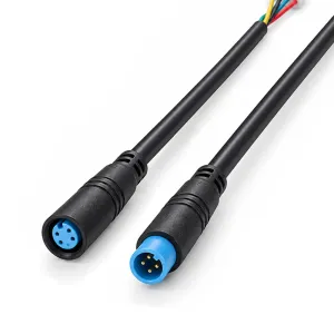 M8 6-Pin Waterproof Male and Female Connector Cable Assembly