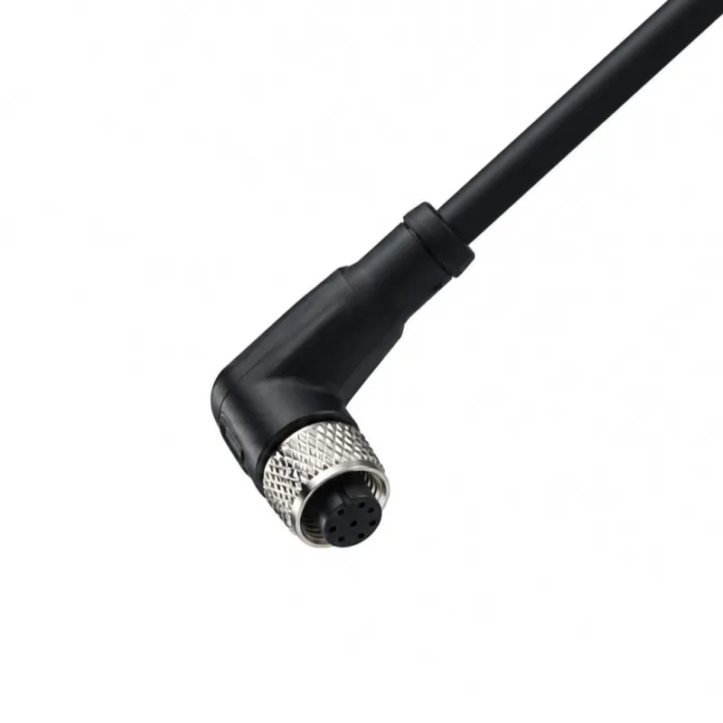M8 Female Molded Cable Angled