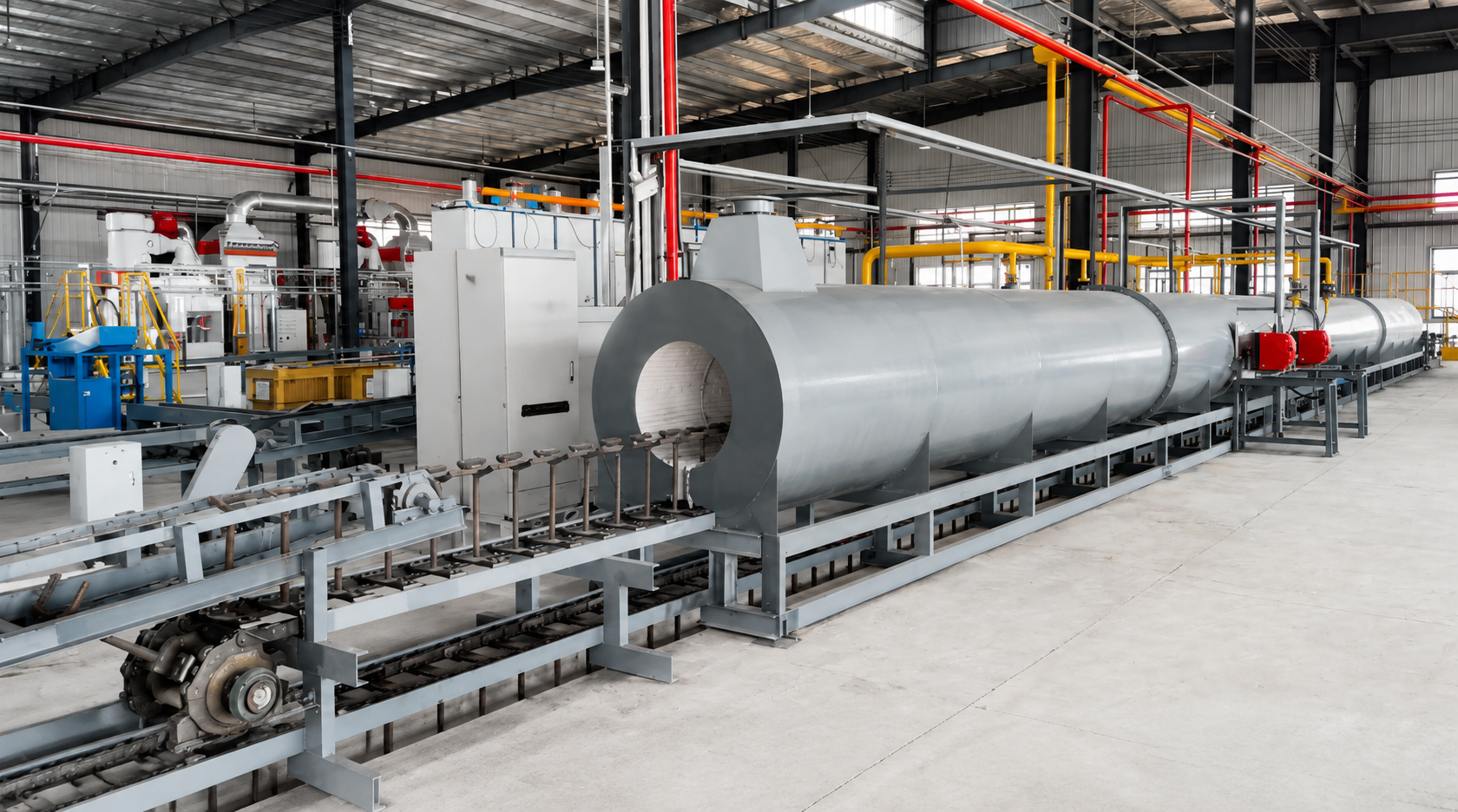 Gas cylinder heat treatment furnace