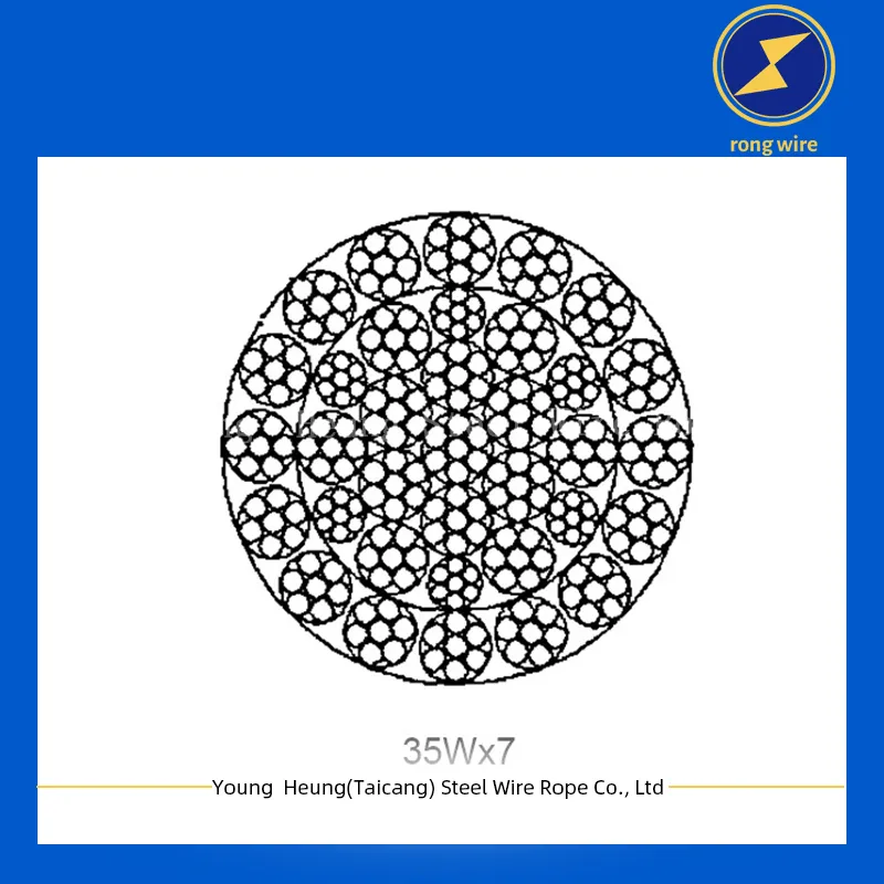 35Wx7 Ungalvanized Steel Wire Rope