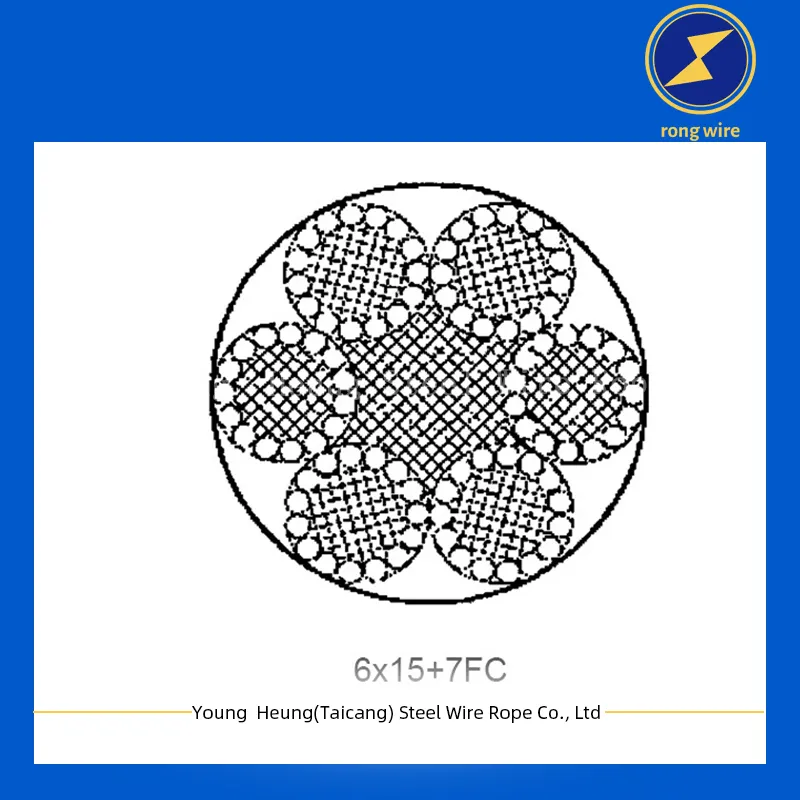 6x15+7FC Galvanized Steel Wire Rope